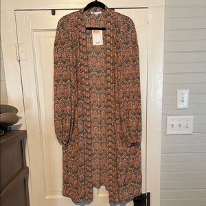 DR2 Orange Long Sleeve Bishop Sleeve Tunic